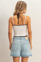RIBBED KNIT CAMISOLE