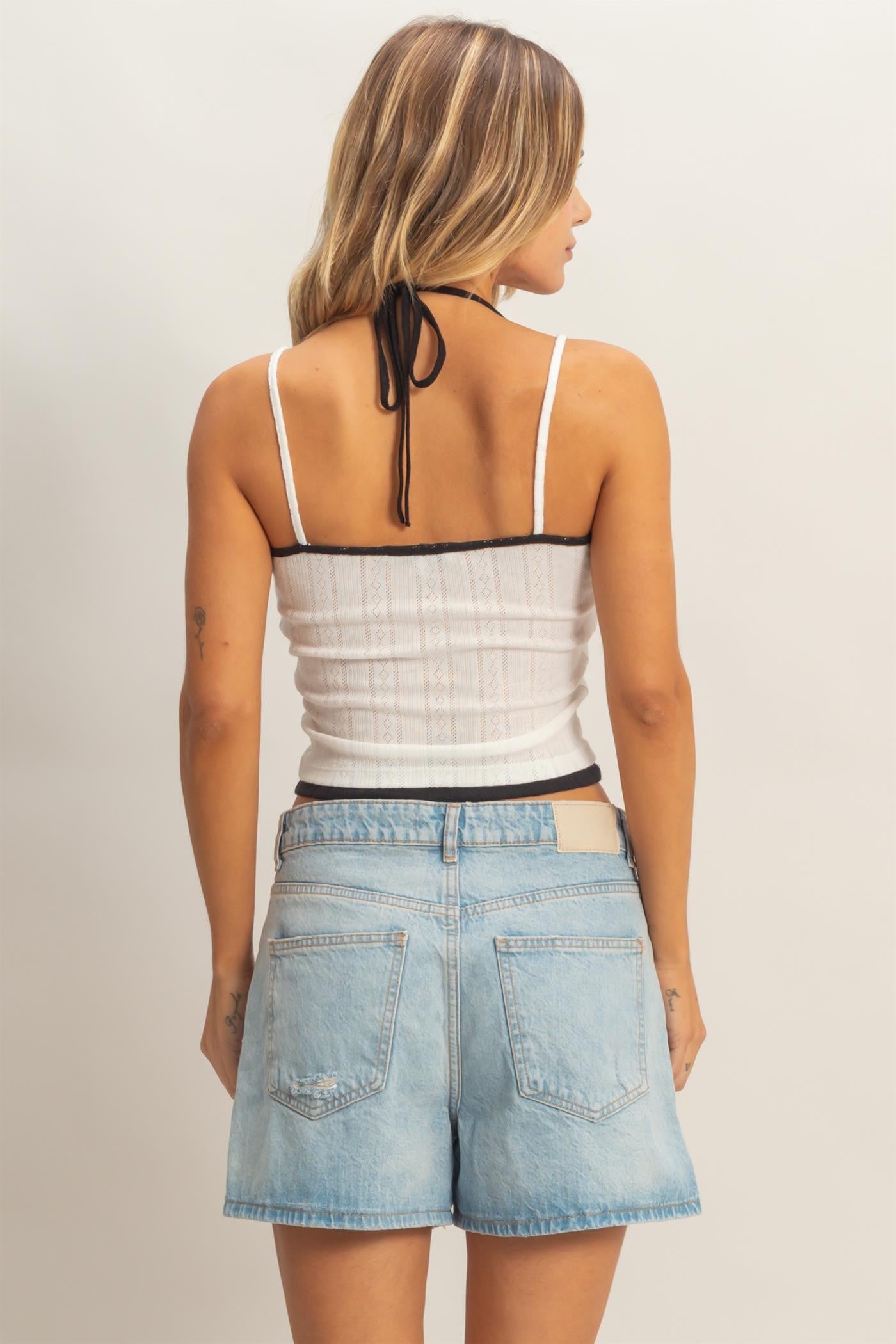RIBBED KNIT CAMISOLE