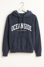 VINTAGE MINERAL WASHED HOODIE  DENIM