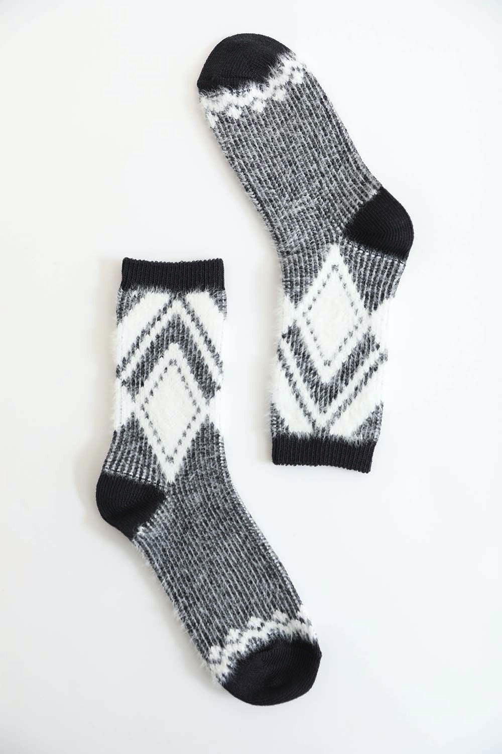 FAUX MOHAIR SOCKS