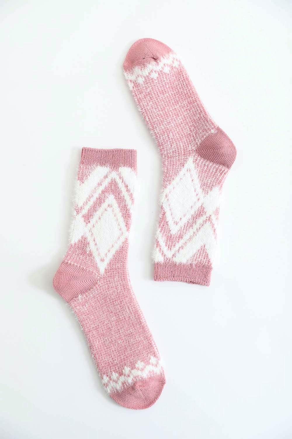 FAUX MOHAIR SOCKS