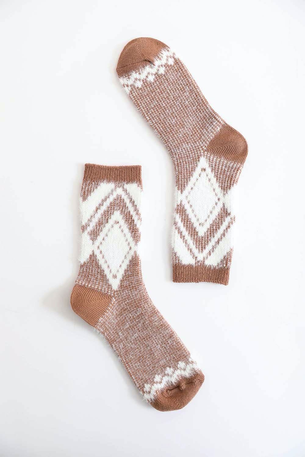 FAUX MOHAIR SOCKS