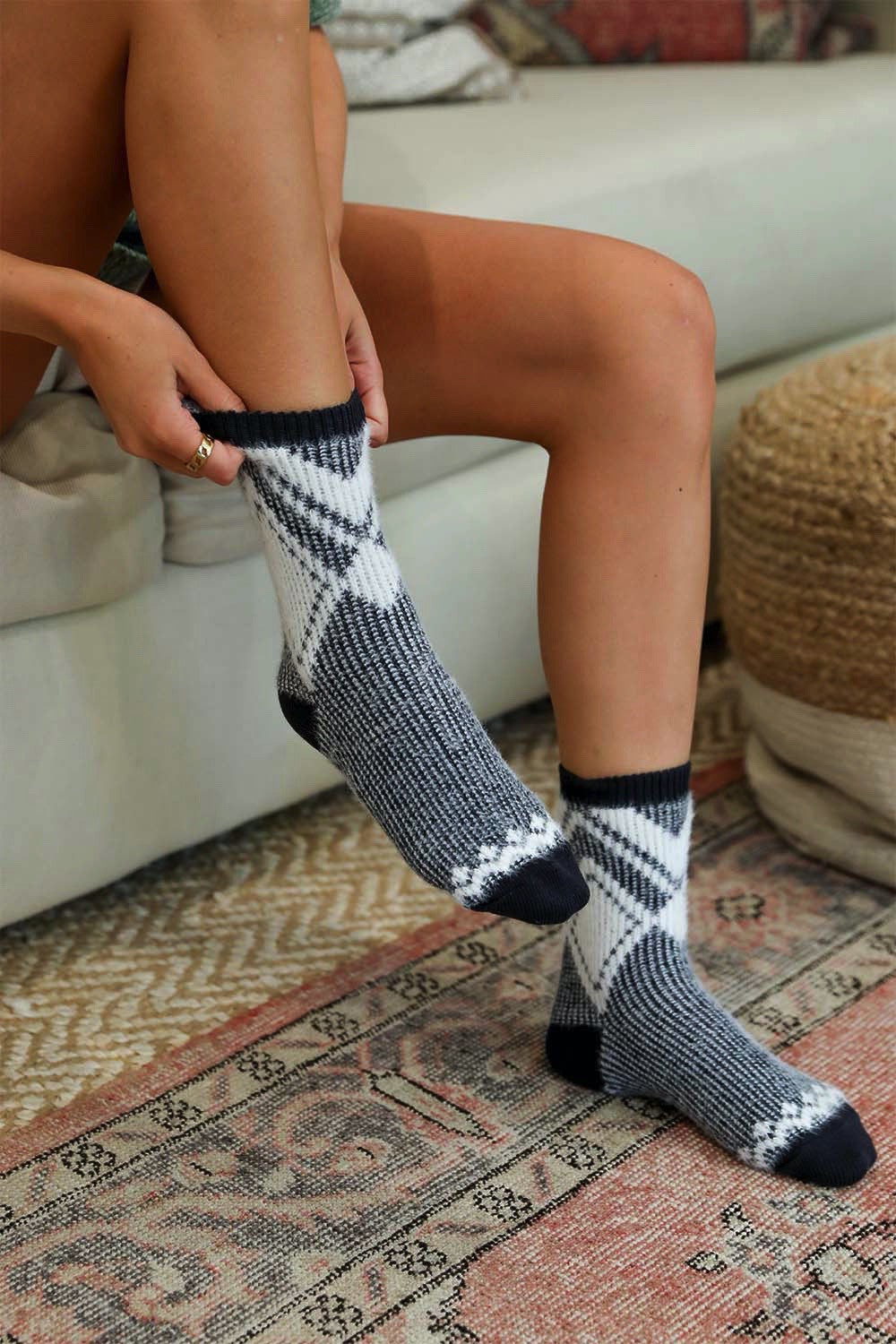 FAUX MOHAIR SOCKS
