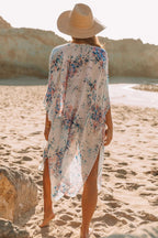 FLORAL CARDIGAN BEACH COVER