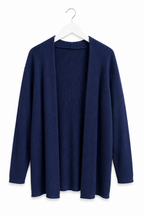 HOODED KNITTED CARDIGAN
