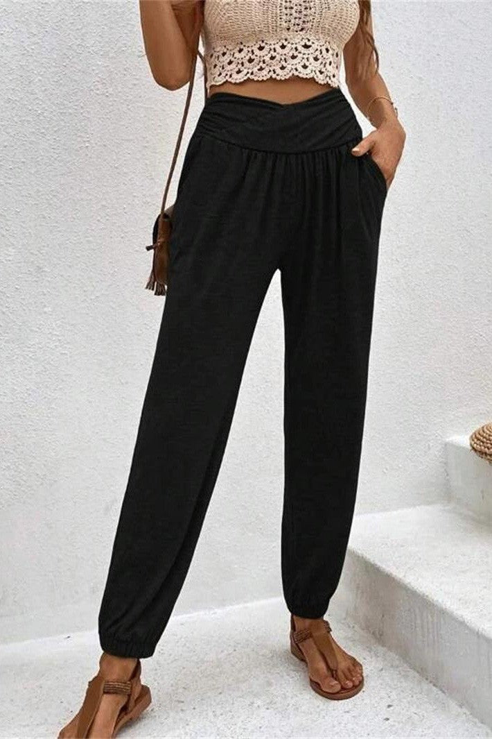 SLANT POCKET PANTS BLACK
