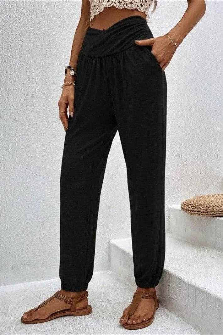 SLANT POCKET PANTS BLACK