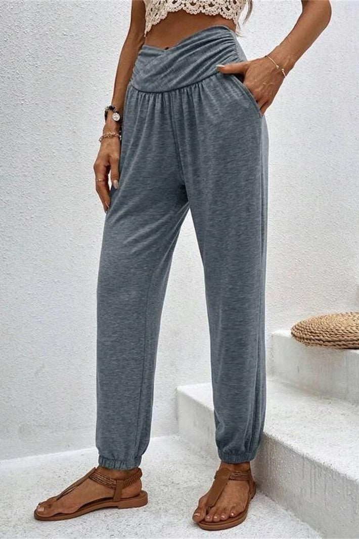 SLANT POCKET PANTS GRAY