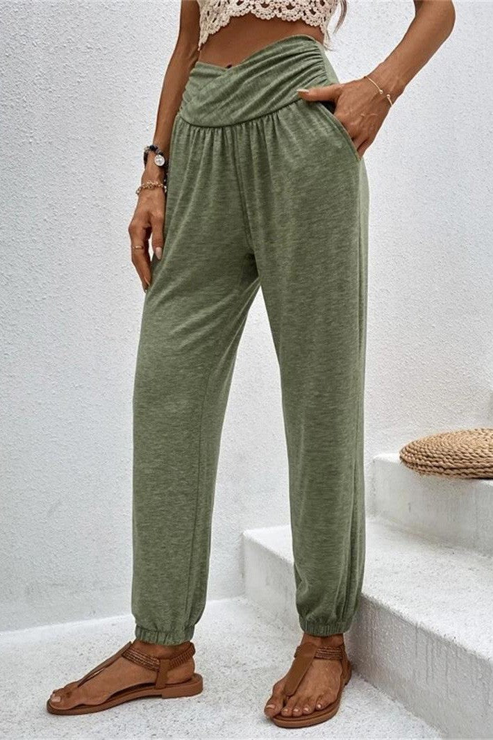SLANT POCKET PANTS GREEN