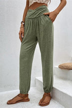 SLANT POCKET PANTS GREEN