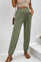 SLANT POCKET PANTS GREEN