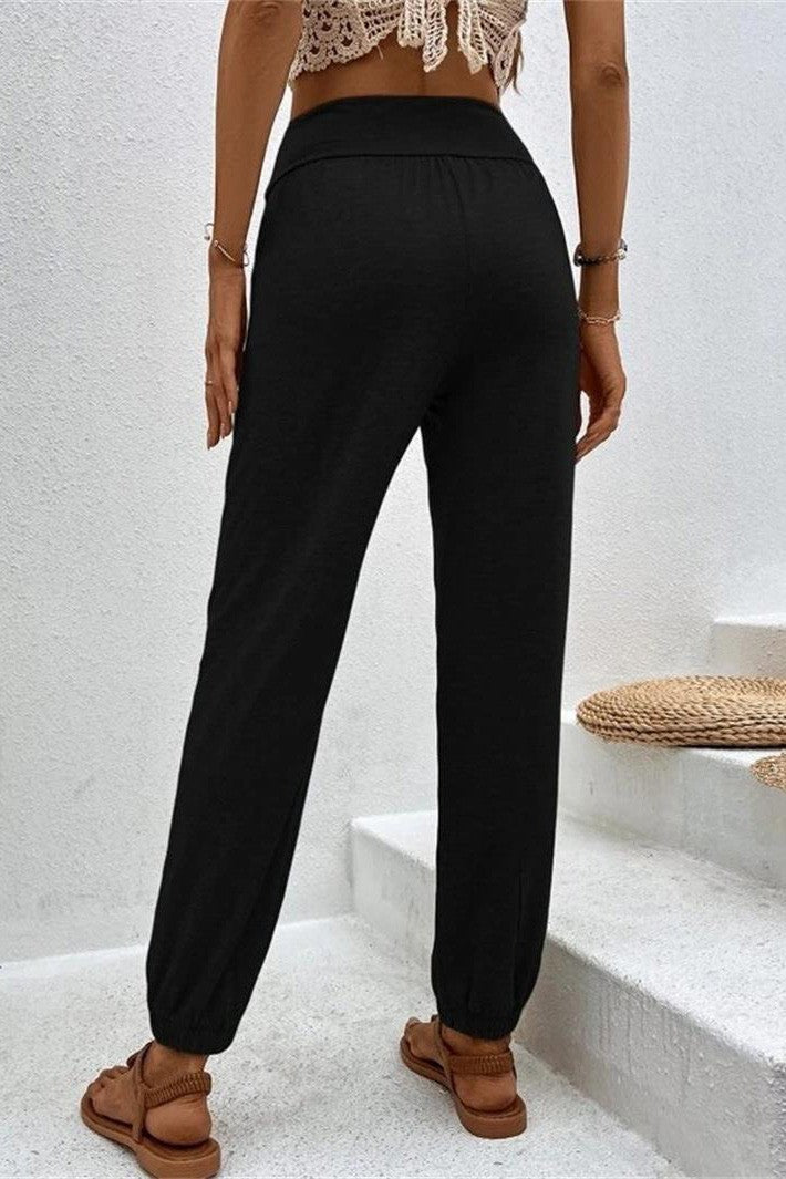 SLANT POCKET PANTS BLACK