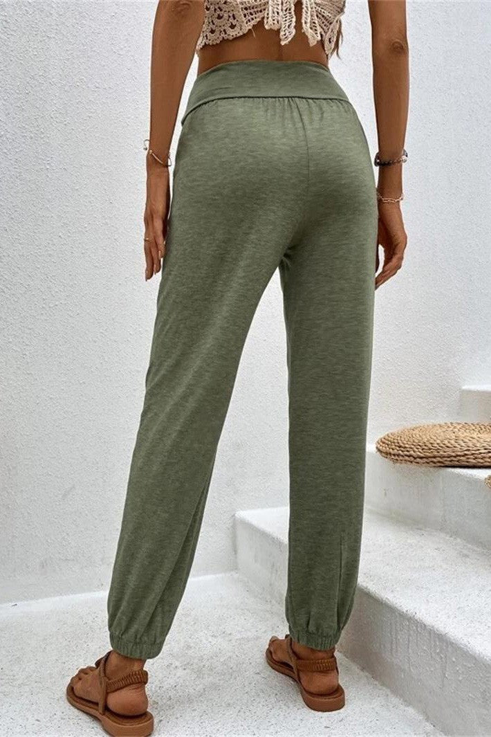 SLANT POCKET PANTS GREEN