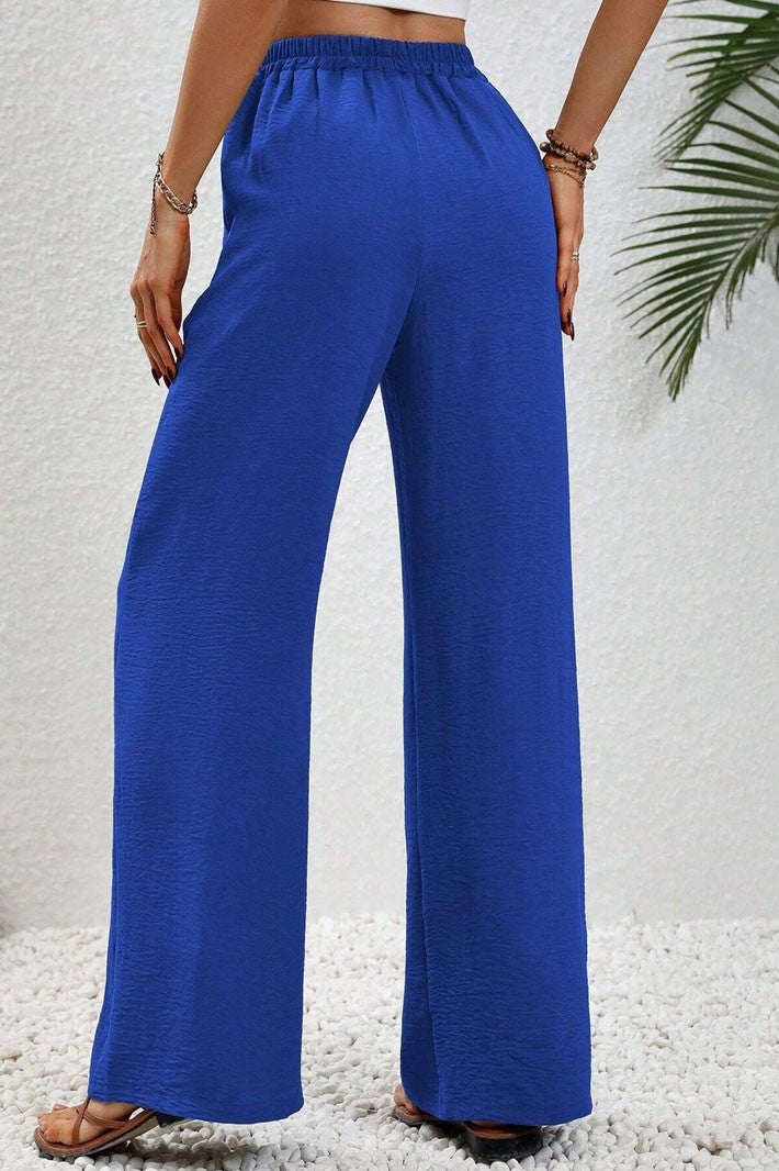 WIDE LEG PANTS W/POCKETS ROYAL