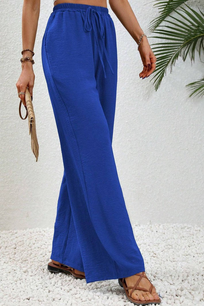 WIDE LEG PANTS W/POCKETS ROYAL