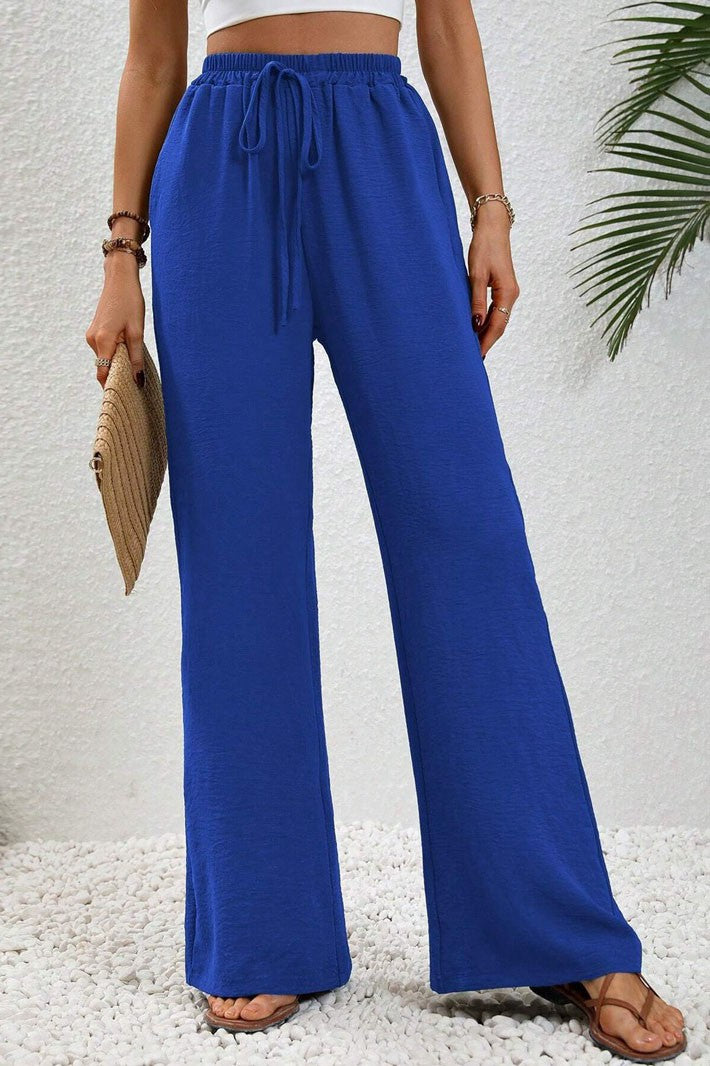 WIDE LEG PANTS W/POCKETS ROYAL
