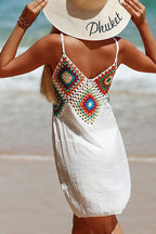 CROCHET V-NECK BEACH COVER