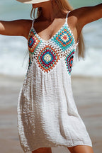CROCHET V-NECK BEACH COVER