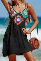 CROCHET V-NECK BEACH COVER