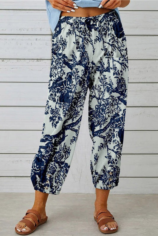 BOHO 3 BUTTONS TROUSERS WHITE