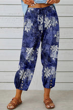BOHO 3 BUTTONS TROUSERS PURPLE