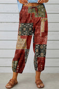 BOHO 3 BUTTONS TROUSERS RED