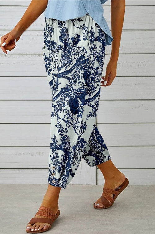 BOHO 3 BUTTONS TROUSERS WHITE