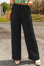 DRAWSTRING PANTS W/POCKETS BLACK