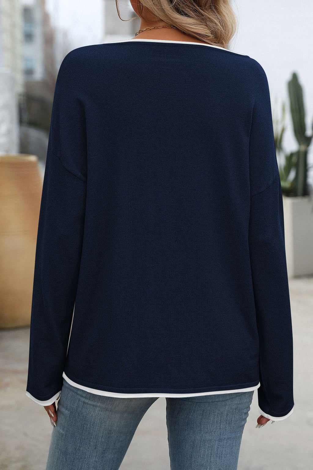 LIGHTWEIGHT SWEATER SHIRT NAVY