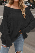 OFF SHOULDER TWIST SWEATER