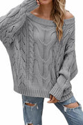 OFF SHOULDER TWIST SWEATER