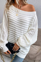 OFF SHOULDER KNITTED SWEATER