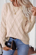 DIAMOND PATTERN SWEATER