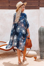 FLORAL CARDIGAN BEACH COVER