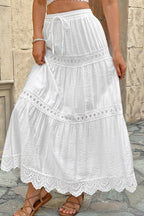 LACE TRIM MAXI SKIRT