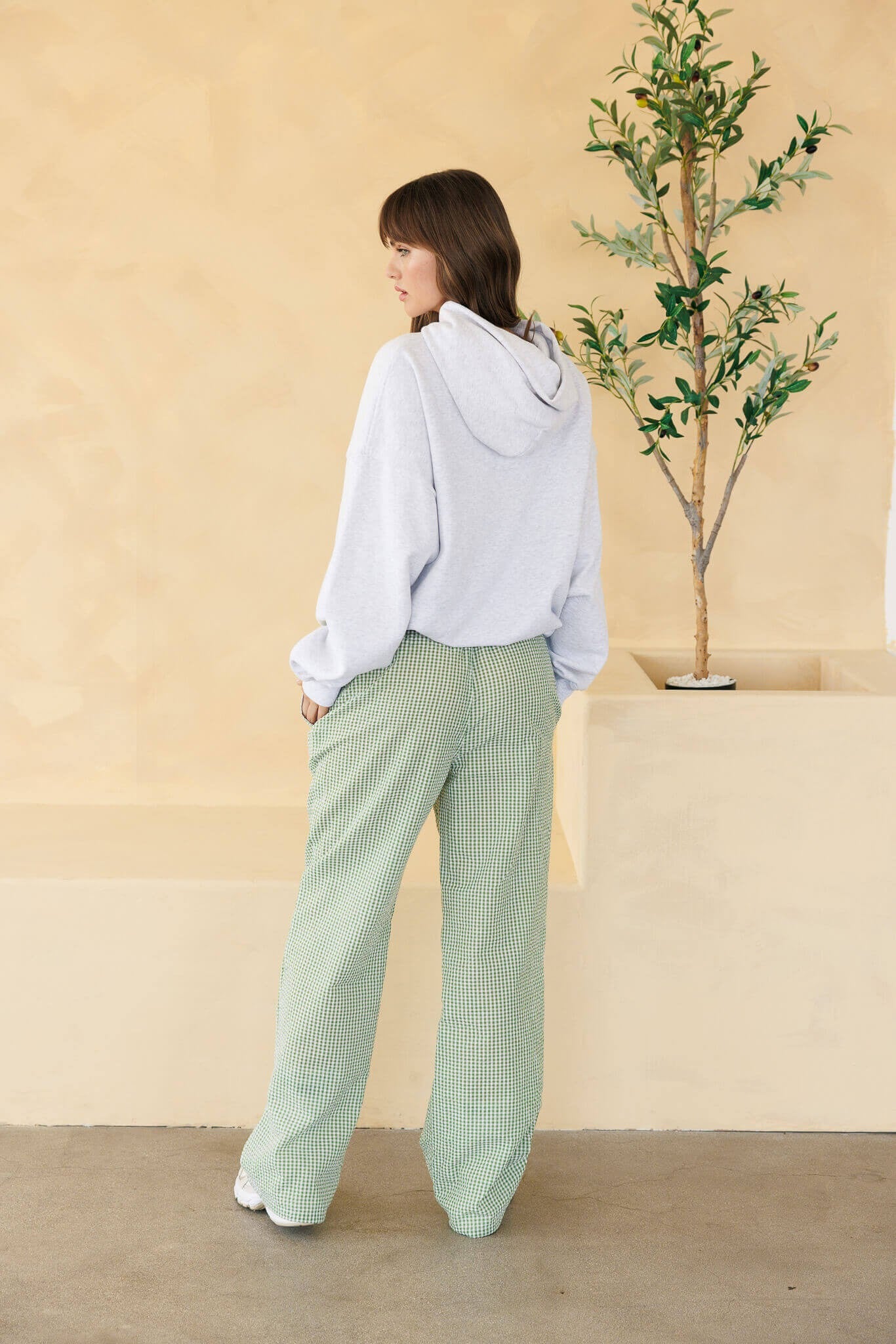 GINGHAM PULL ON PANTS