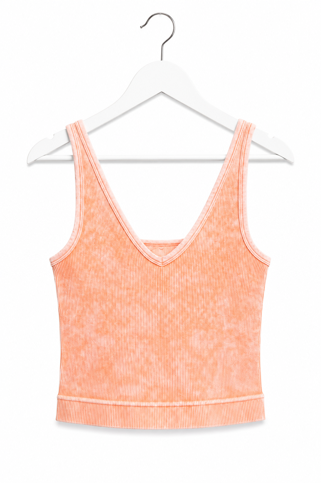 2 WAY NECKLINE WASHED RIBBED SEAMLESS TANK