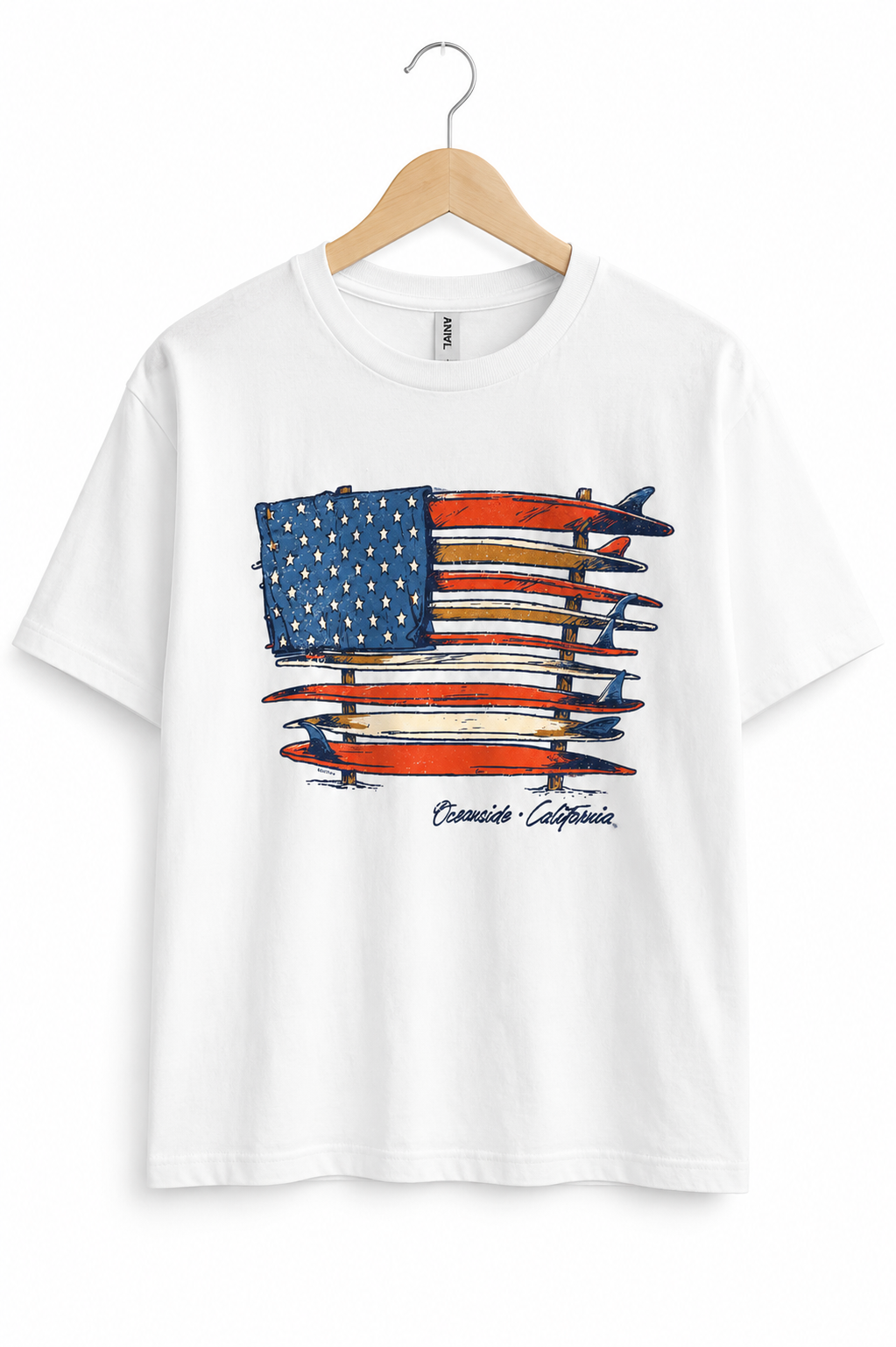 AMERICAN FLAG SURF T-S