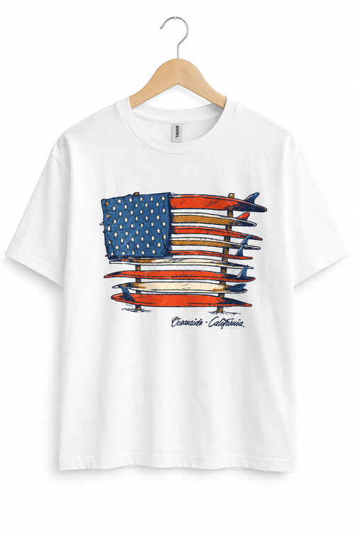 AMERICAN FLAG SURF T-S