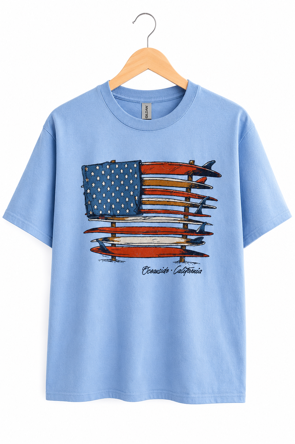 AMERICAN FLAG SURF T-S