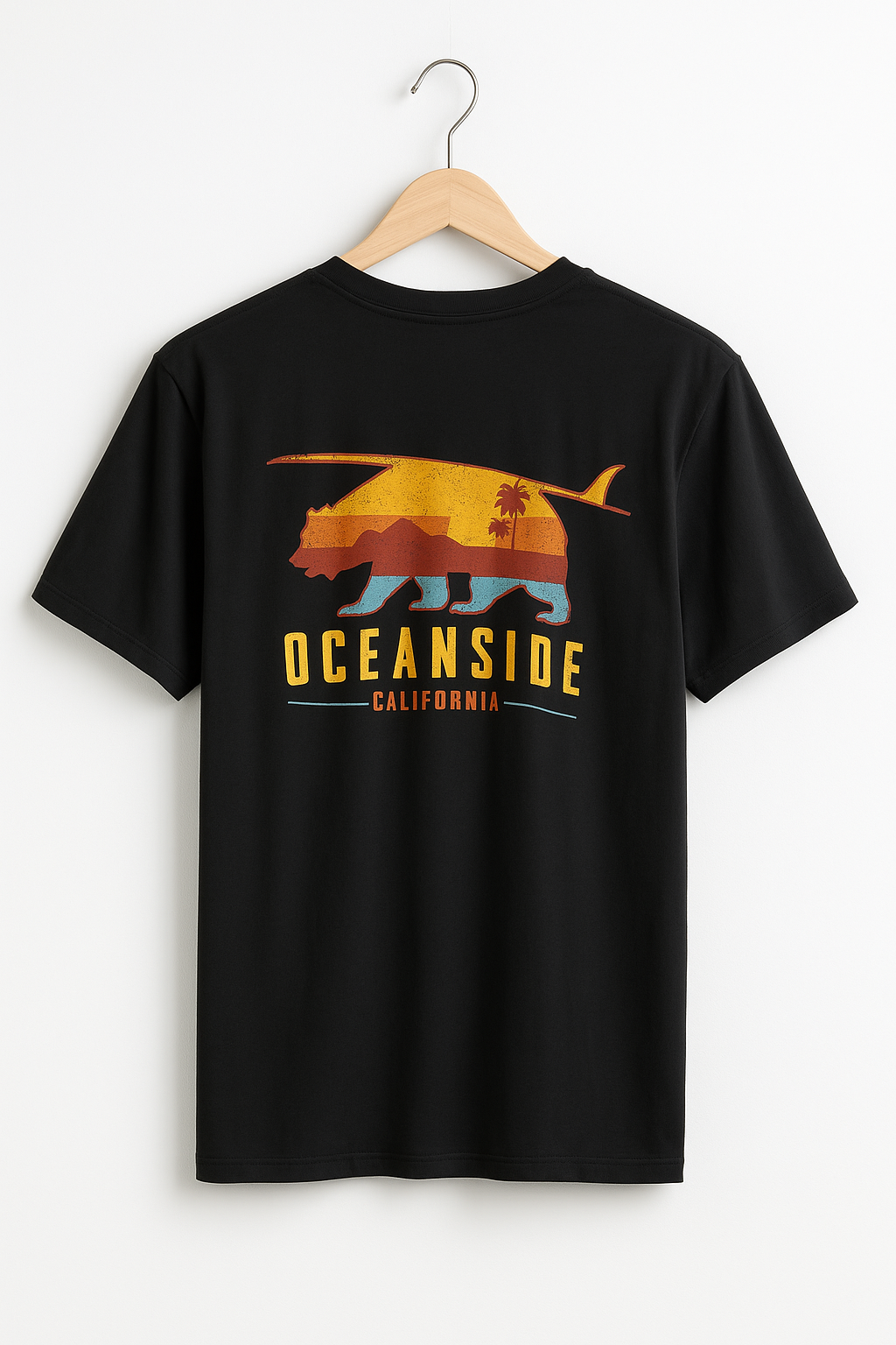 CALI SUNSET BEAR T-S