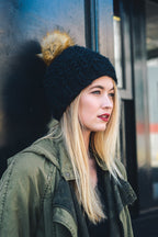 CHUNKY POM BEANIE