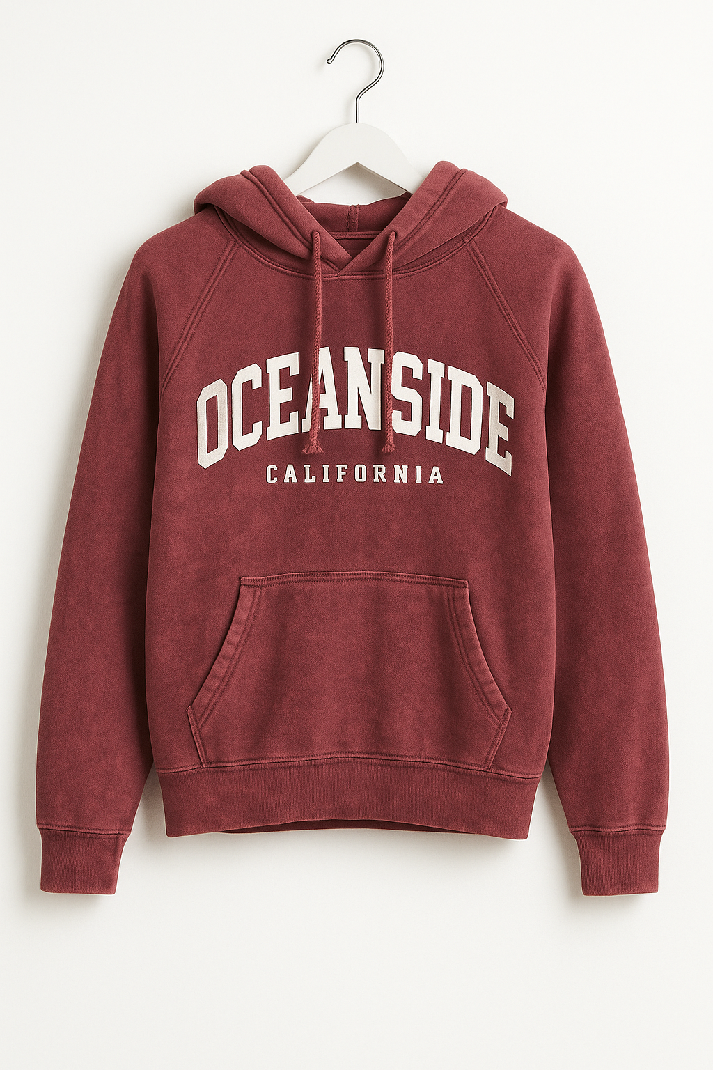 VINTAGE MINERAL WASHED HOODIE BRICK