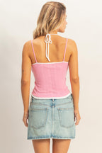 RIBBED KNIT CAMISOLE