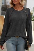 BUTTON DETAIL SOFT SWEATER BLACK