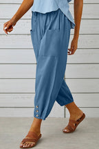 3 BUTTON POCKET TROUSERS BLUE