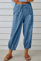 3 BUTTON POCKET TROUSERS BLUE