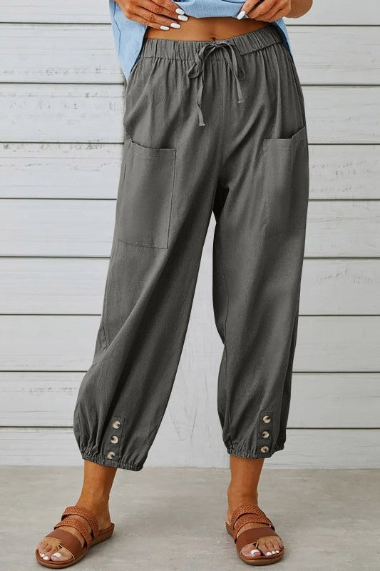 3 BUTTON POCKET TROUSERS DARK GREY