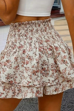 BOHO FLORAL SKORT RUFFLE