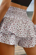 BOHO FLORAL SKORT RUFFLE